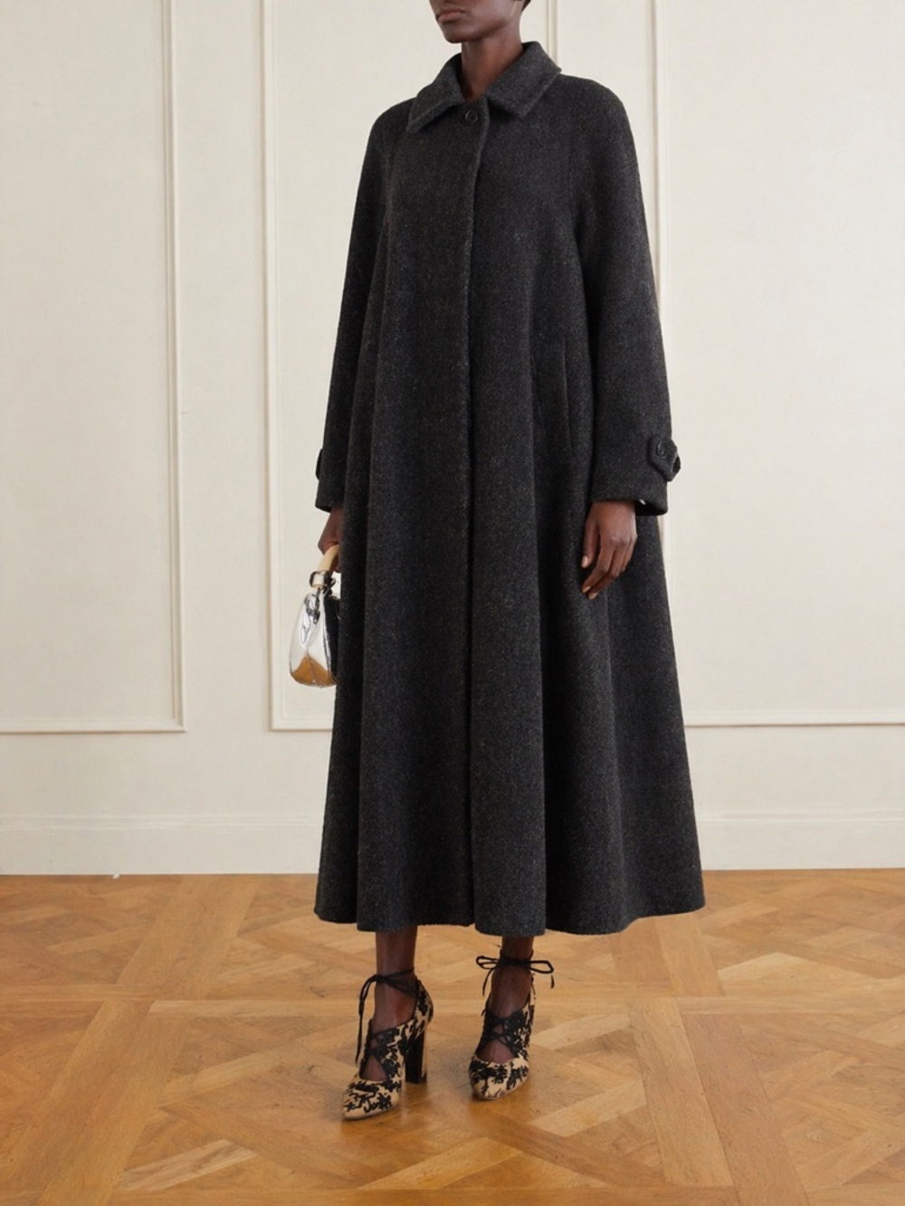 Vintage Henri Bendel Wool Mohair Swing Coat Oversized A Line Teddy